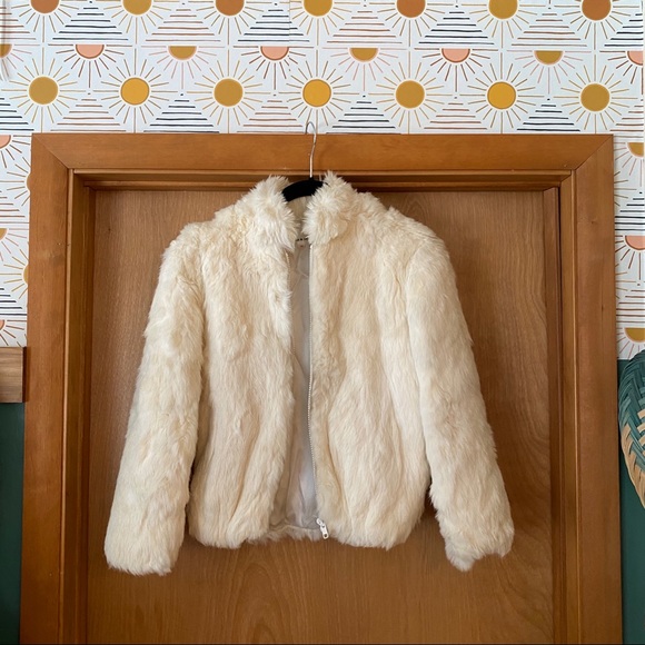 Faux Fur 3/4 Sleeve Coat - Picture 1 of 2